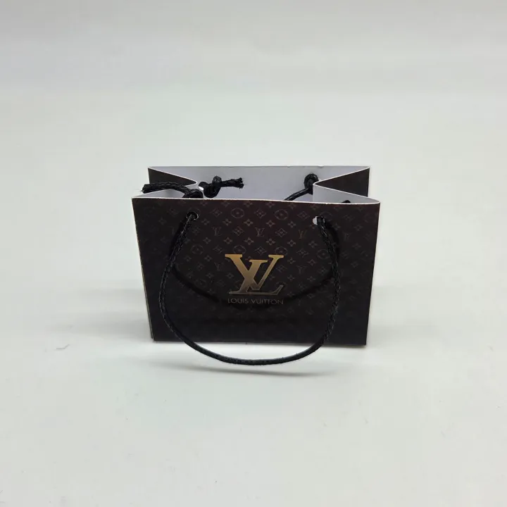 Миниатюрный пакет с логотипом LV цв.т.коричневый для кукол