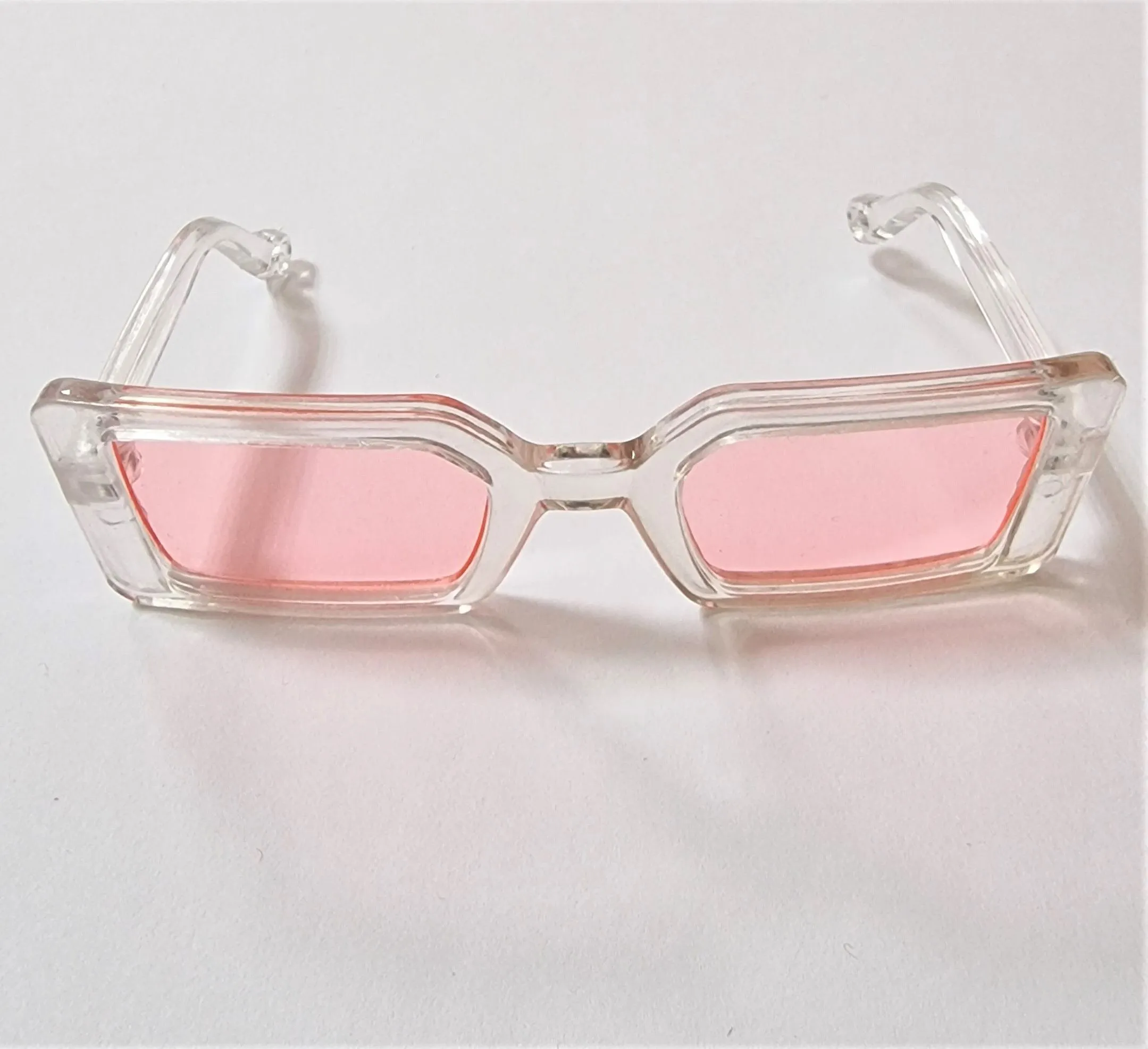 Очки пластик 9см цв.розовый/прозрачный 4747 для кукол | 1