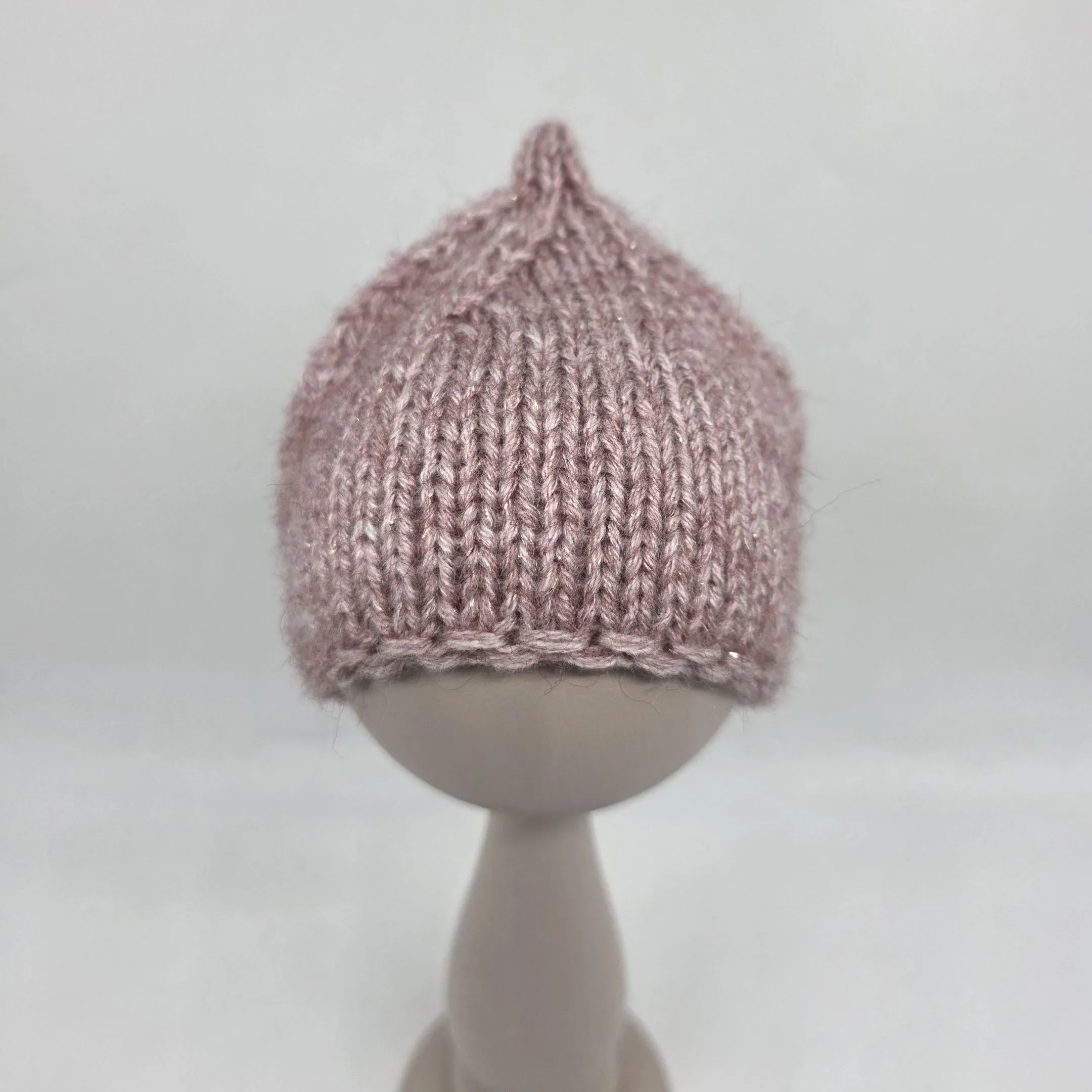 Шапочка-редиска ША-55 цв.брусника с люрексом (07), обхват 27см для кукол | 3