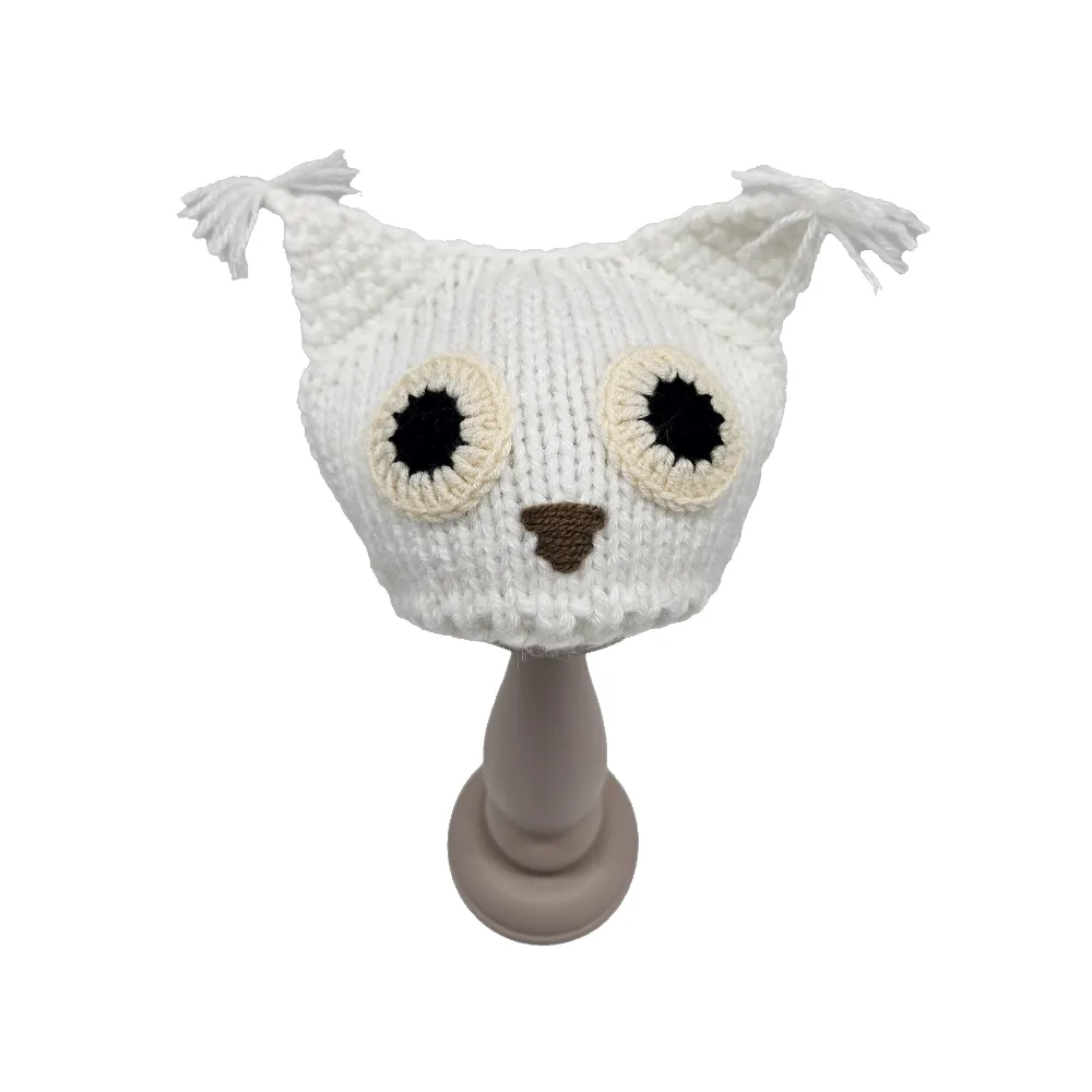 Шапочка-Сова ША-24 цв.белый, обхват 27см для кукол | 1