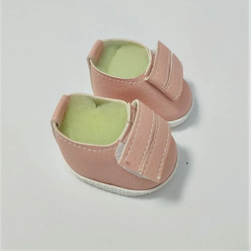 Туфли на липучках Т-119 искусств.кожа цв.нежно-розовый (09) 4,5см для кукол | 1