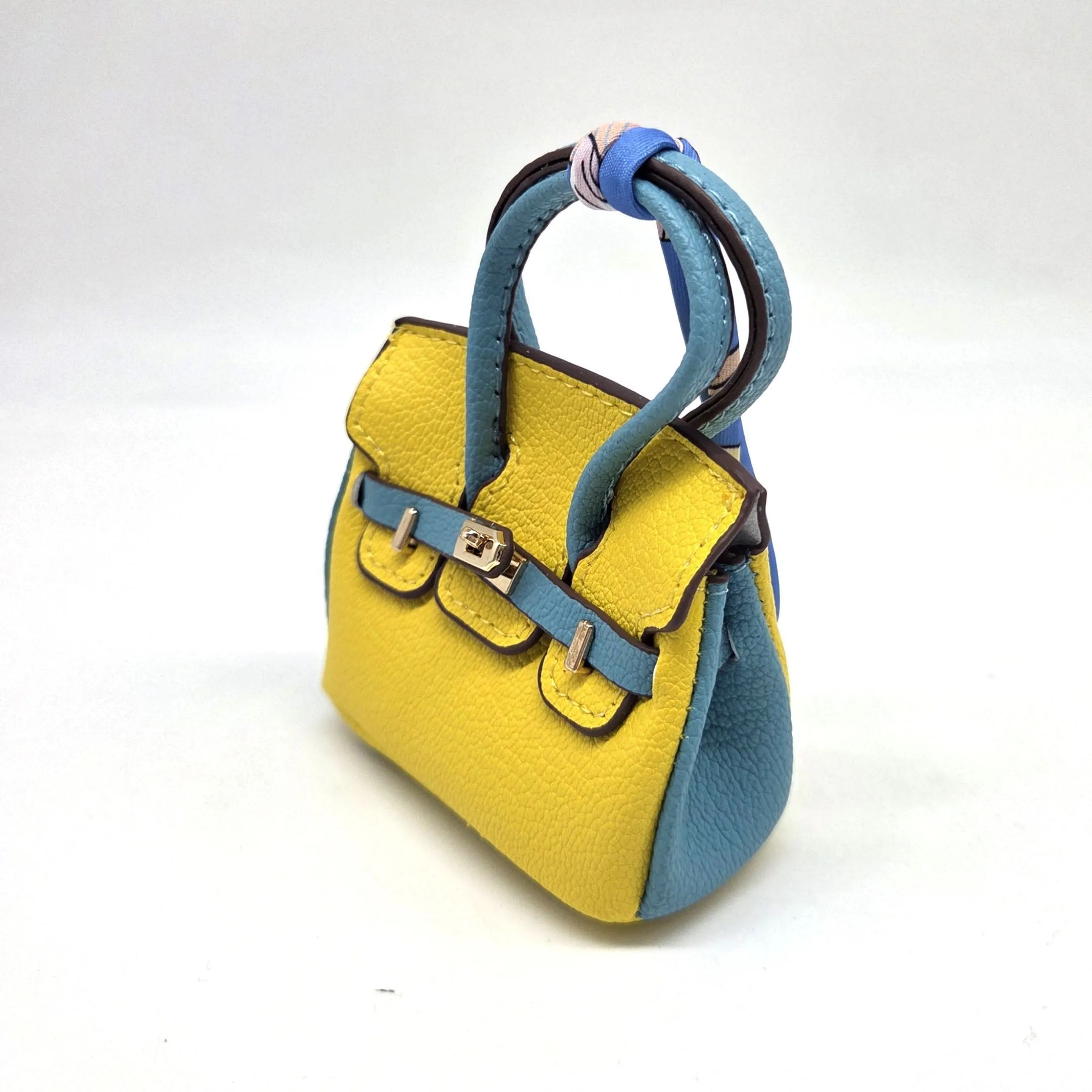 Сумка 7*7,5*3см цв.жёлтый/голубой (20) С-156 для кукол | 2