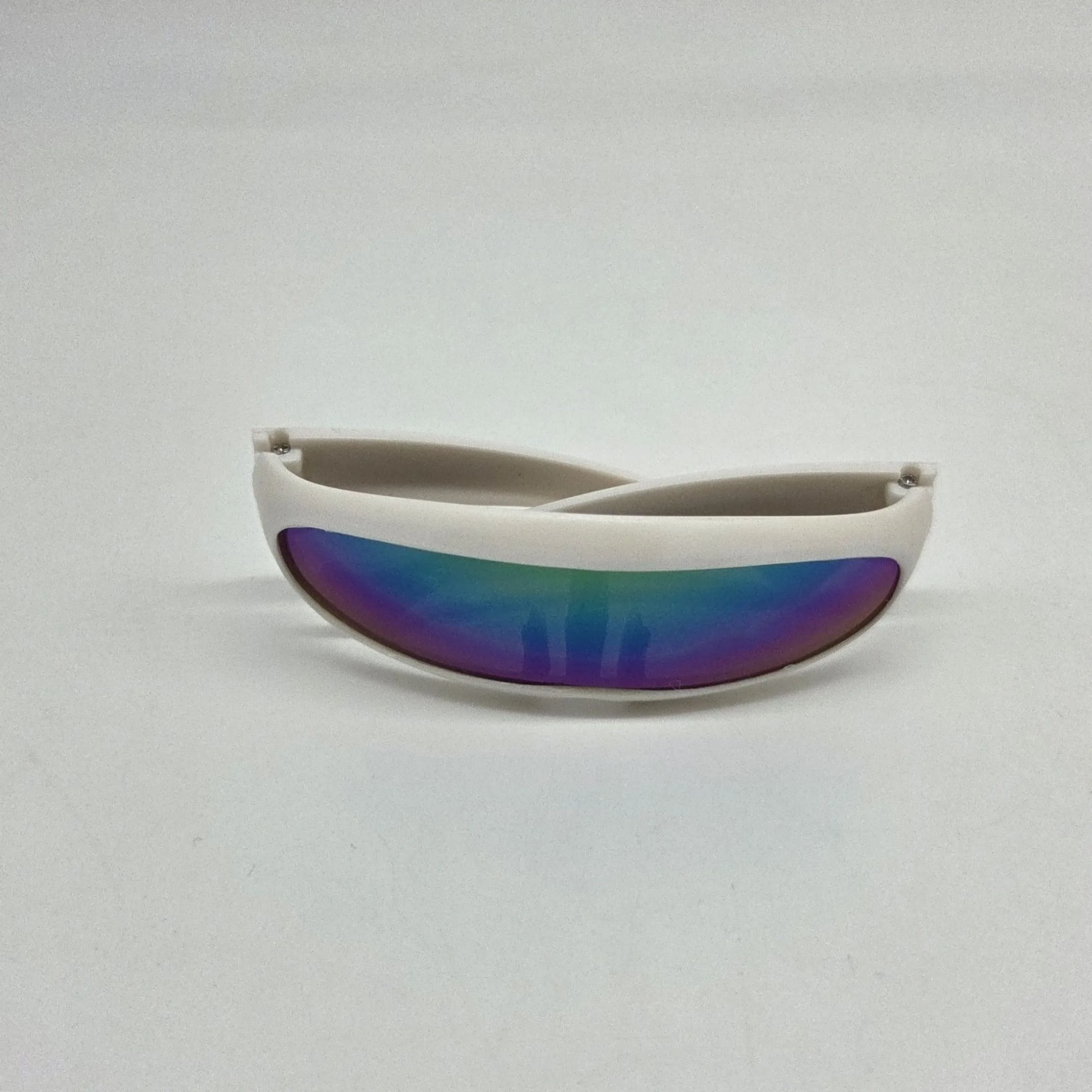 Очки со стеклом пластик 8,3см цв.белый/мультиколор 255-03 для кукол | 1