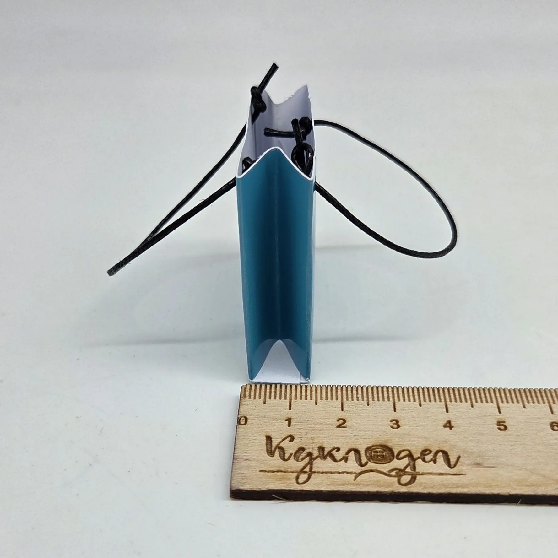 Миниатюрный пакет с логотипом Тиффани цв.бирюзовый для кукол | 3