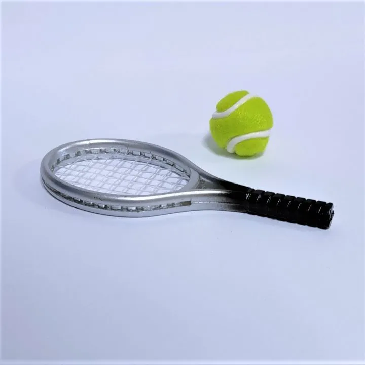 Набор ракетка и мяч цв.серебро 9см Р-008 для кукол