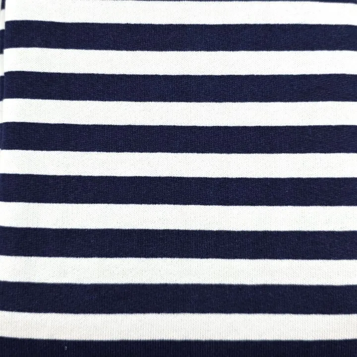 Футер 3-х нитка петля цв.полоска синий/белый 58*65см 27787 для кукол