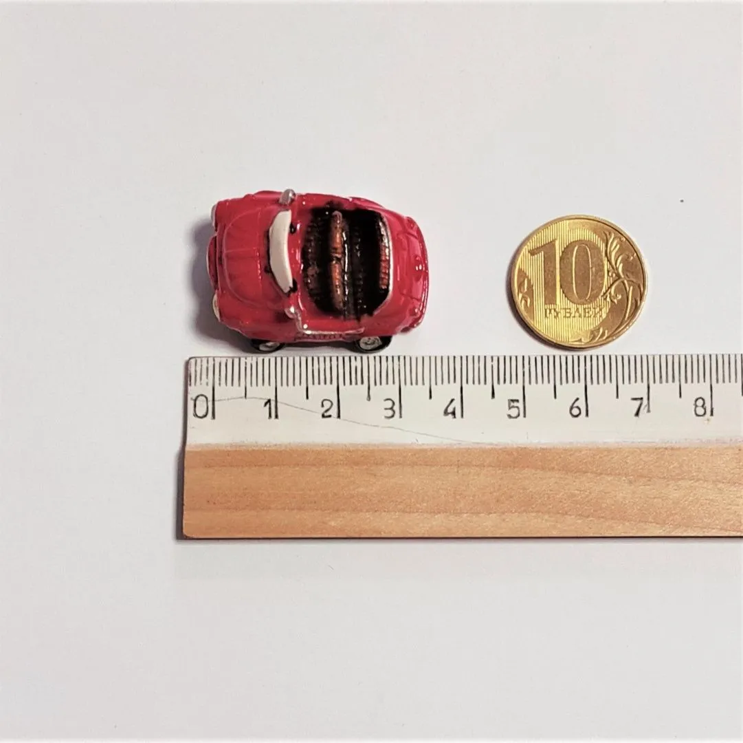 Миниатюра Автомобиль 3,5*2,5 см цв. красный 7719458 для кукол | 1