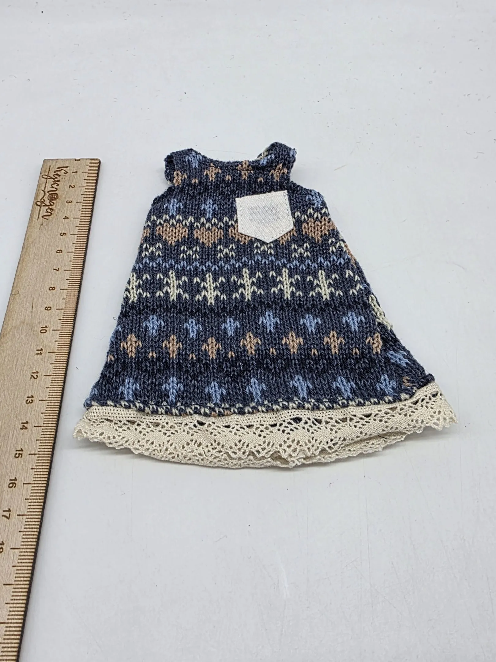 Платье трикотажное для кукол цв.синий БП-653 для кукол | 4