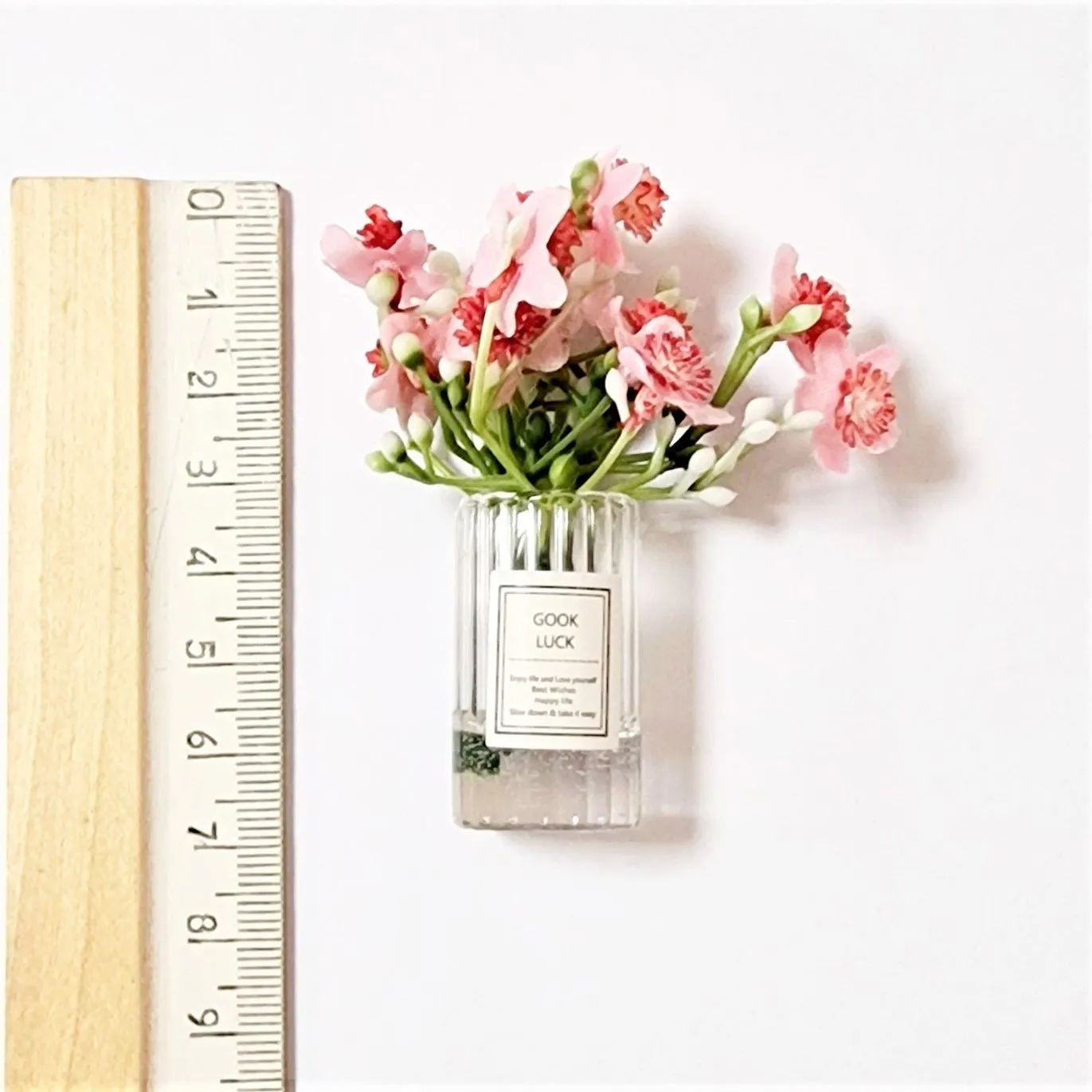 Цветы в вазочке d-2см цв.розовый ЦВ-04 для кукол | 1