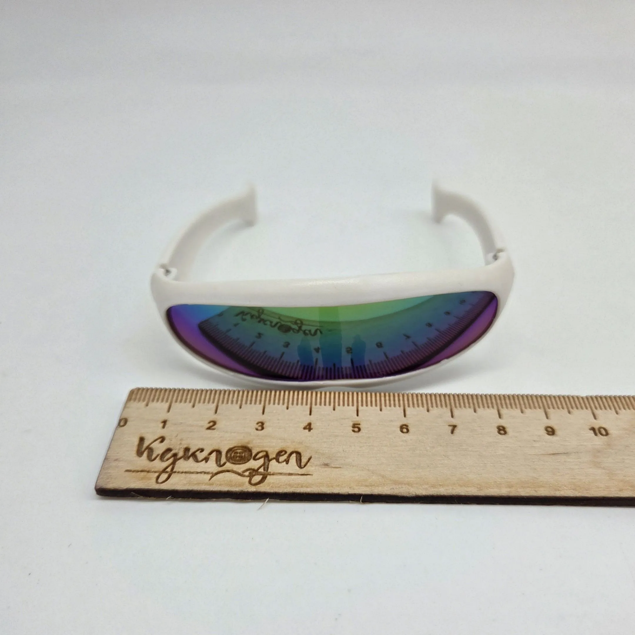 Очки со стеклом пластик 8,3см цв.белый/мультиколор 255-03 для кукол | 4