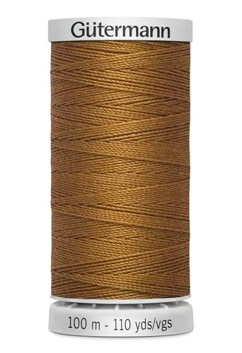 Нить Guetermann супер-крепкая (Extra Strong) 100%п/э цв.шоколадная охра (448) 100м 724033 для кукол | 1