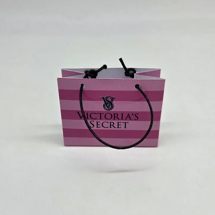 Миниатюрный пакет с логотипом Victoria secret цв.розовый для кукол