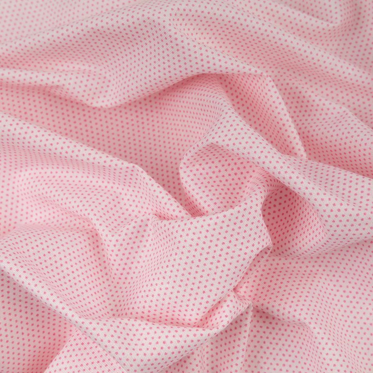 Ткань хлопковая БАБУШКИН СУНДУЧОК 50*55см цв.мл.горох бл.розовый БС-30 для кукол | 2