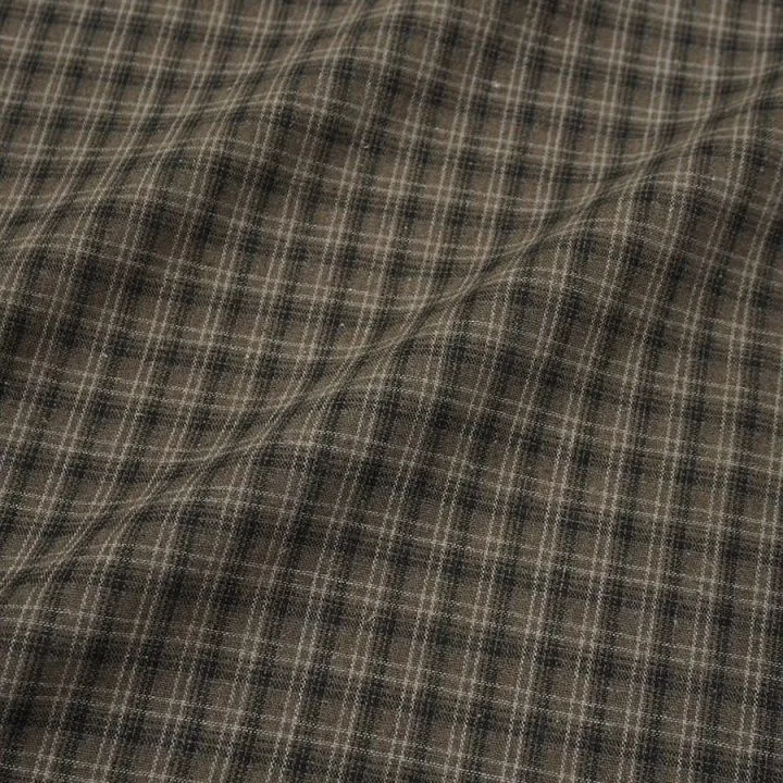 Пестрядь Клетка 145*40см цв.темно-кофейный "ОСЕННИЙ ТУМАН. Школа "Ветер в гривах" Т.Коннэ" 27984 для кукол