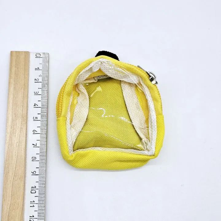 Рюкзак Спорт с прозрачной передней частью 3*6,5*7,5см цв.жёлтый (06) Р-42 для кукол