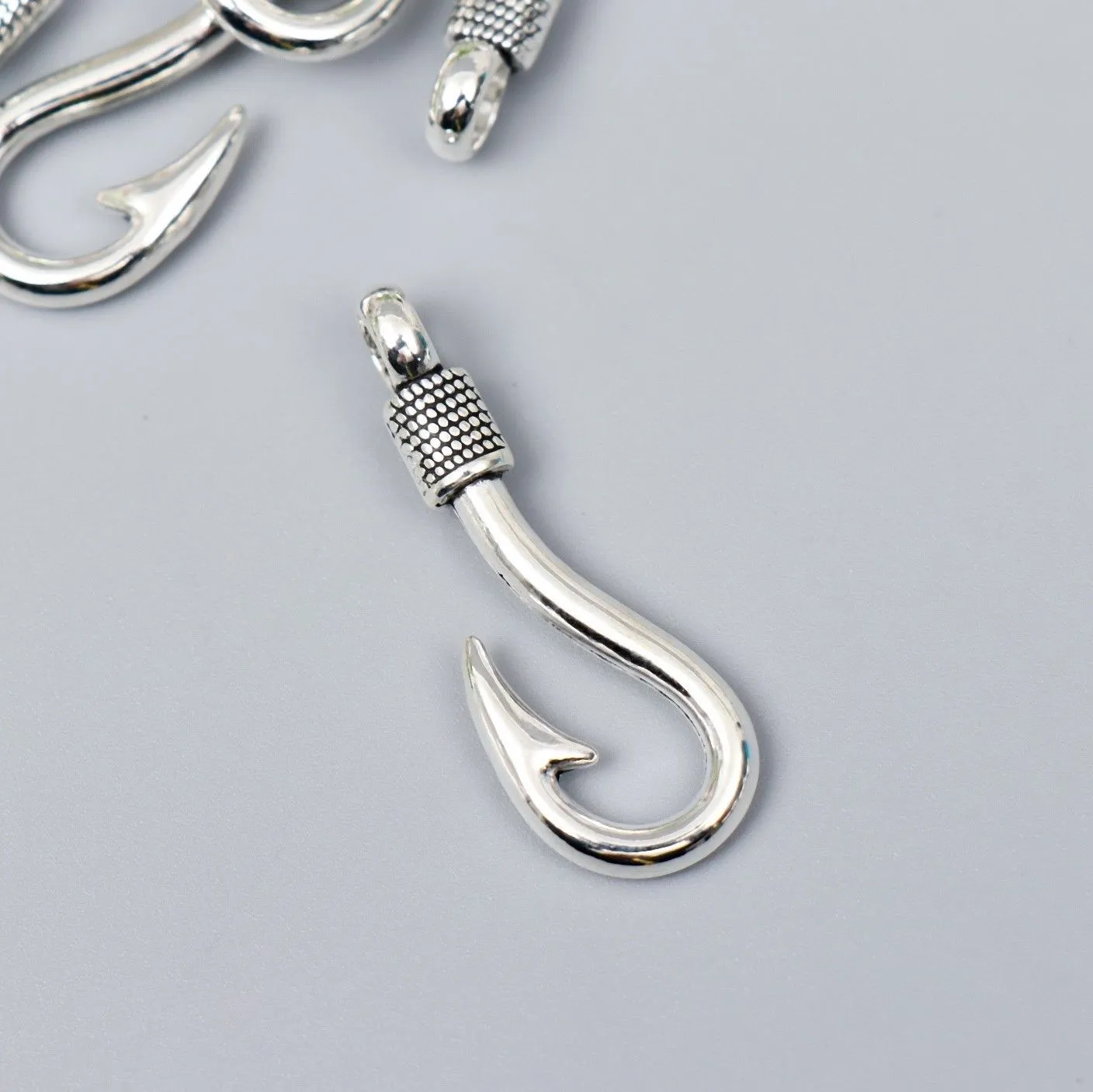 Подвеска Корабельный крючок 3,6*1,3см цв.серебро 7006338 для кукол | 1