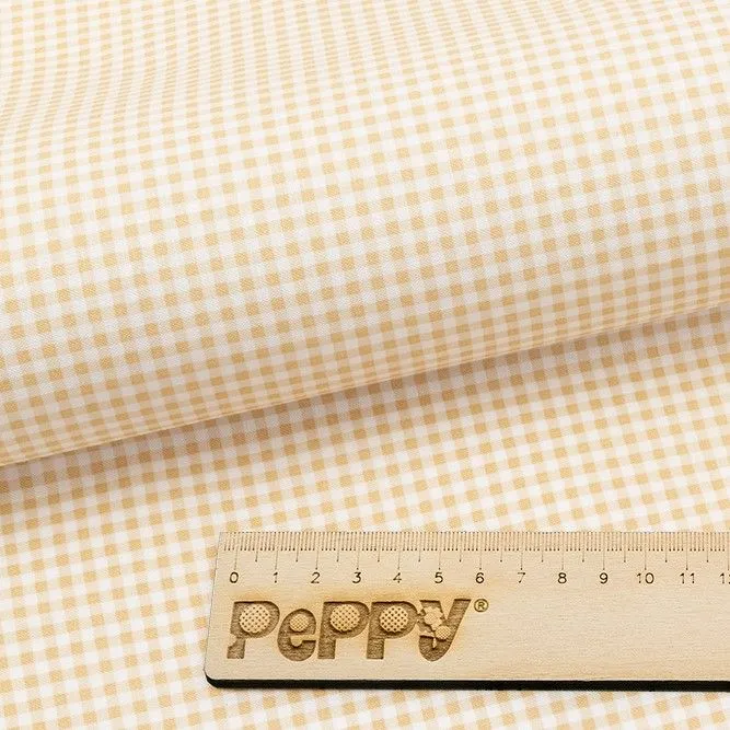 Ткань хлопковая БАБУШКИН СУНДУЧОК 50*55см цв.бежевый БС-46 для кукол | 1