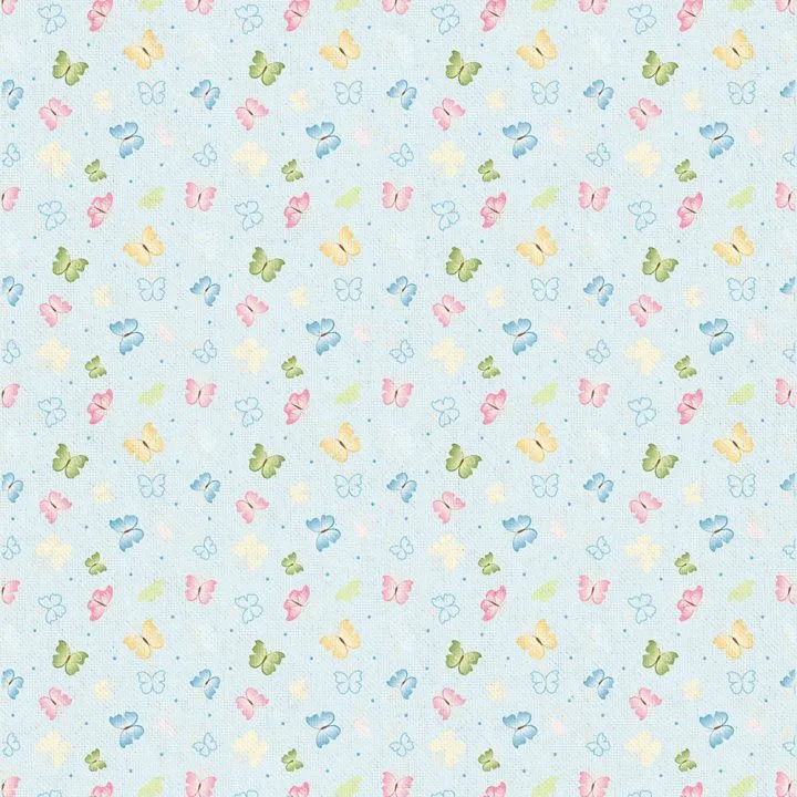 Ткань хлопковая НЕЖНАЯ ИСТОРИЯ 50*55см цв.НИ-02 голубой для кукол