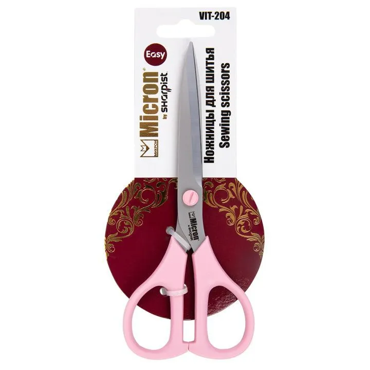 Ножницы Micron by Sharpist Easy для шитья 165мм розовые VIT-204 для кукол