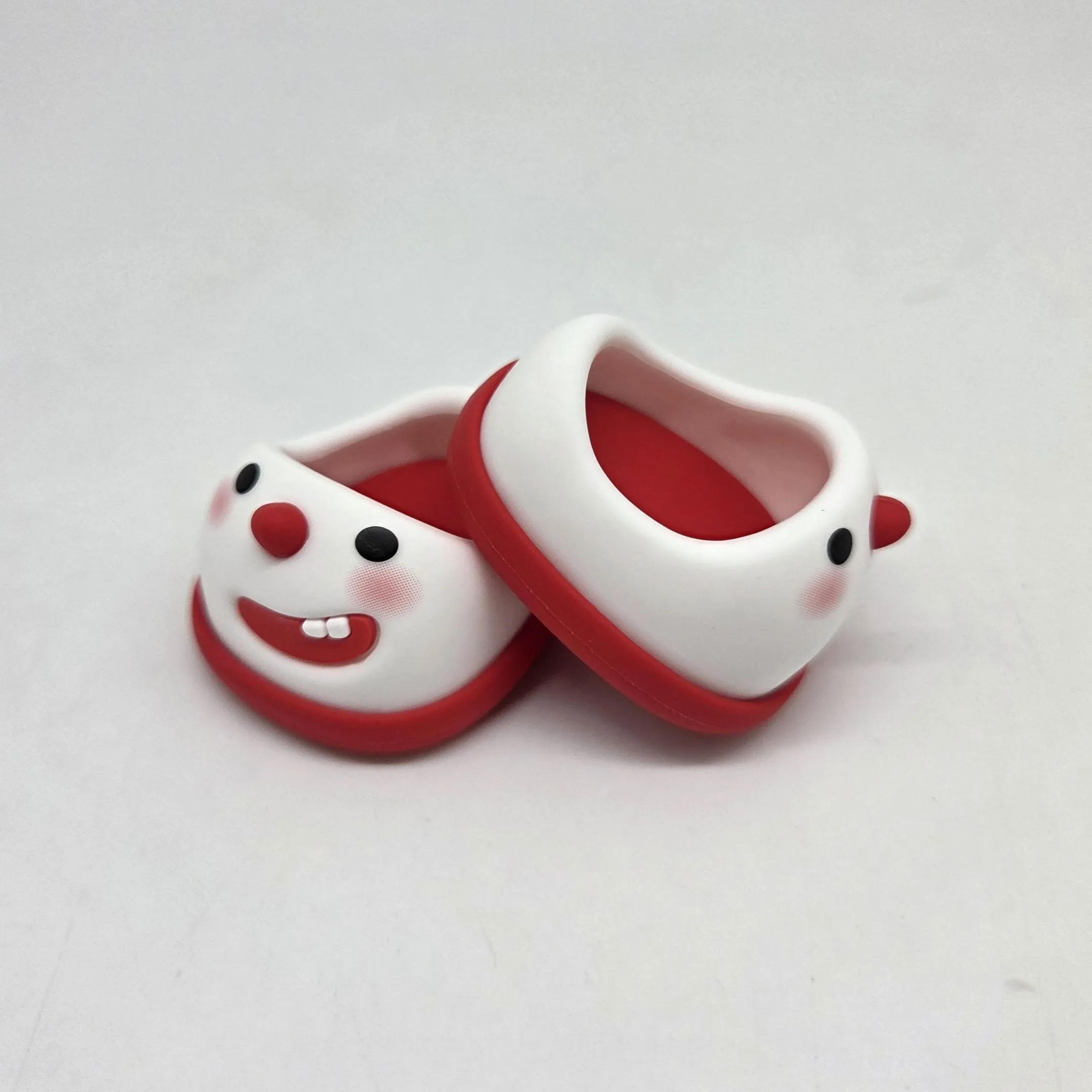 Туфли резиновые Снеговик 4,3см цв.красный (16) К-171 для кукол | 4