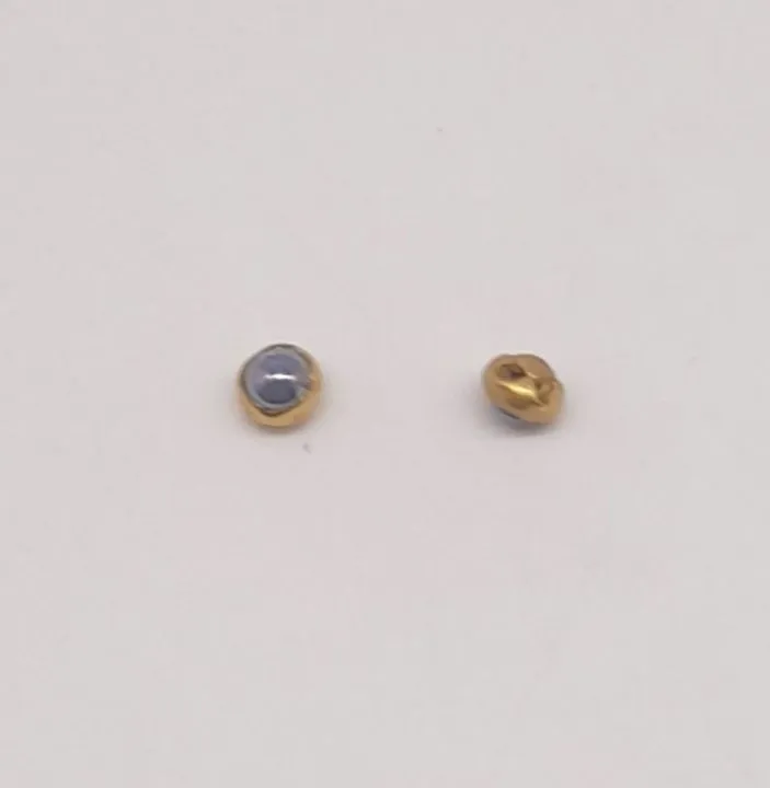 Пуговица П-06 5мм цв.синий перламутр (16) 1шт. для кукол