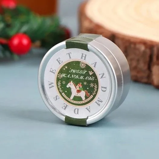 Миниатюрная жестяная подарочная баночка для кукол 3,5*1,7см цв.зелёный 27887 для кукол