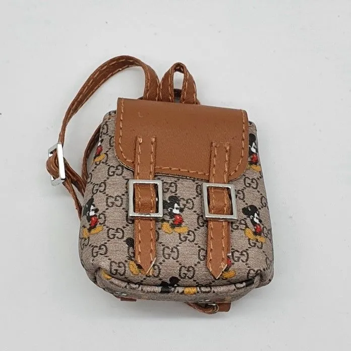 Рюкзак G Микки 4*3,5*1,5см цв.рыжий Р-35 для кукол