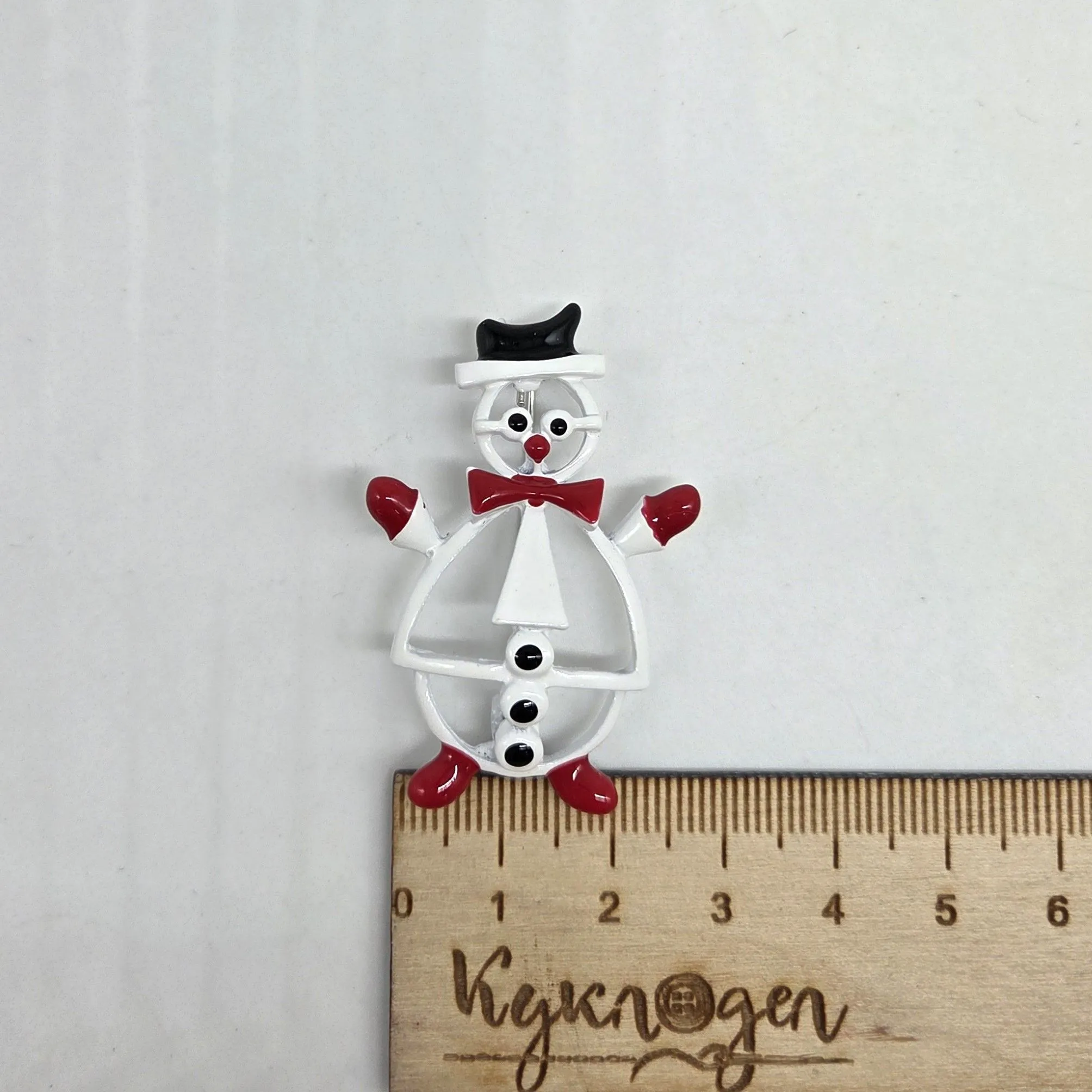 Брошь Снеговик 4,5*3см 27856 для кукол | 2