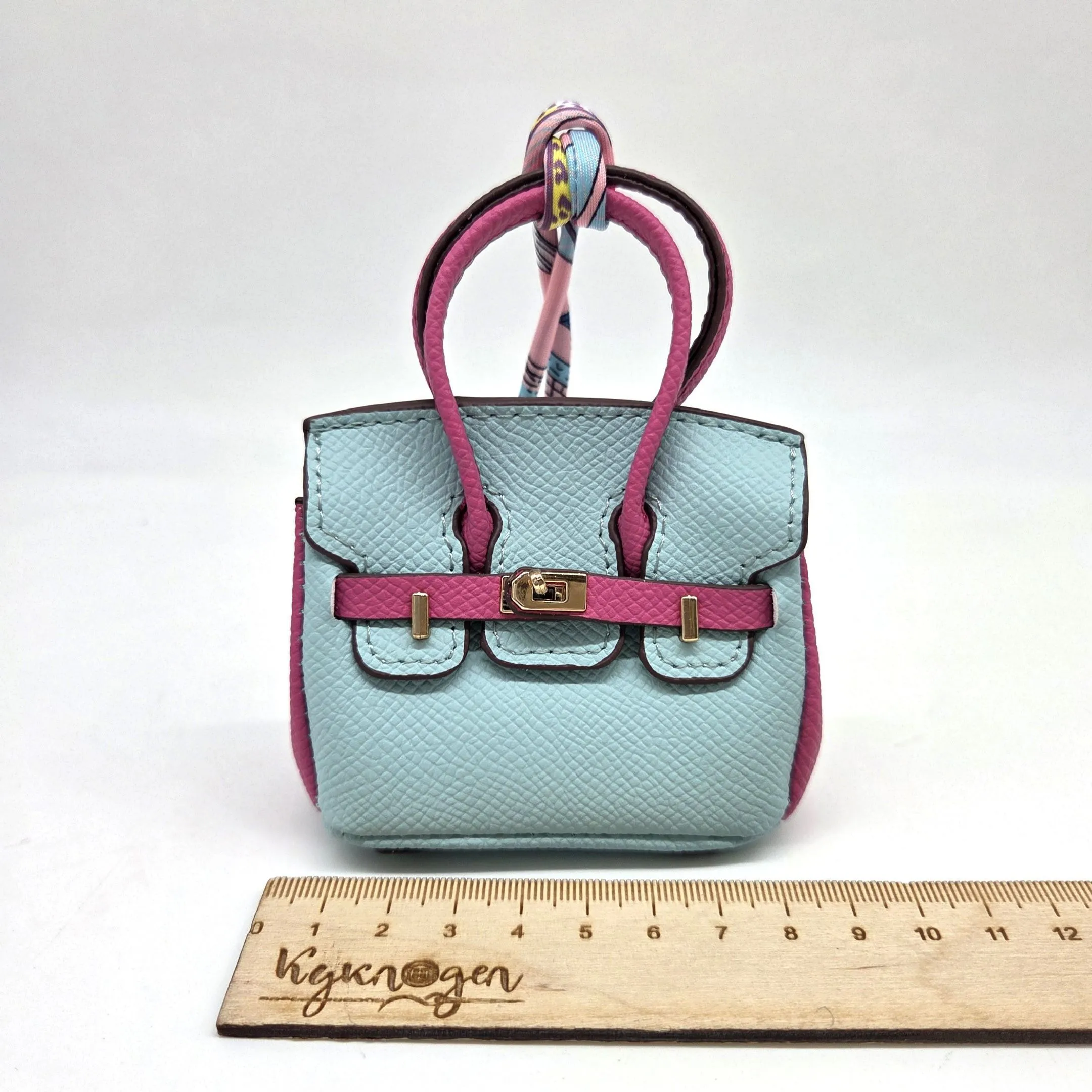 Сумка 7*7,5*3см цв.бирюза/фуксия (19) С-156 для кукол | 1