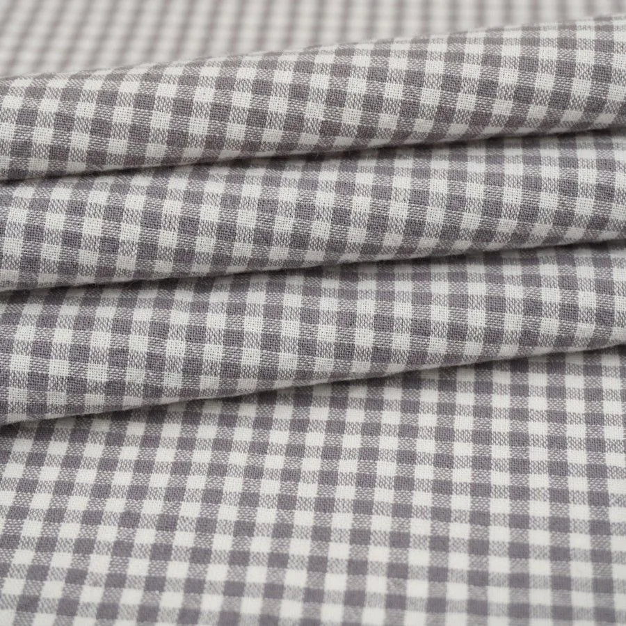 Варёный (стираный) хлопок Мелкая клетка цв.темно-серый 50*50см 28136 для кукол | 2