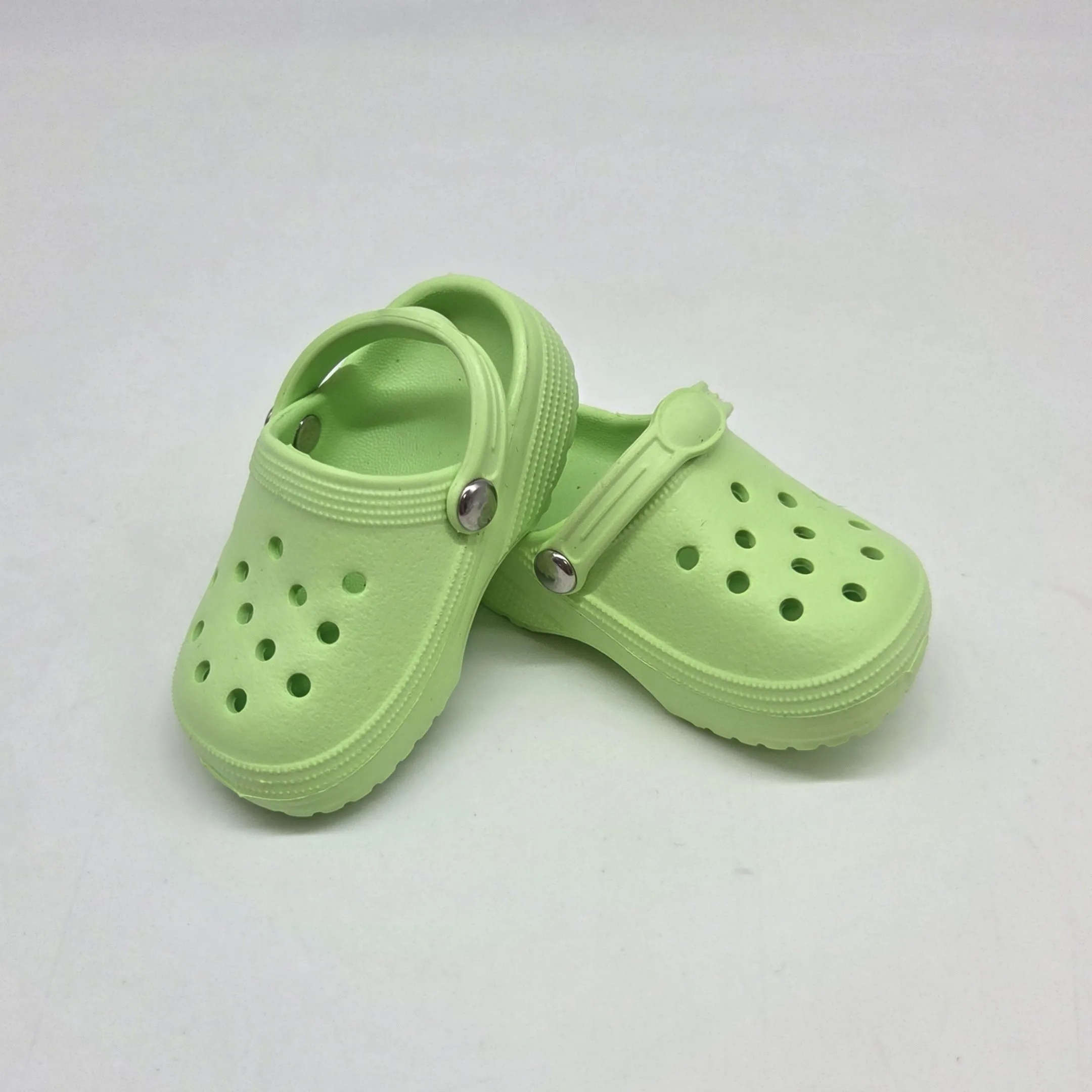 Кроксы 8,3см цв.салатовый (06) К-187 для кукол | 1