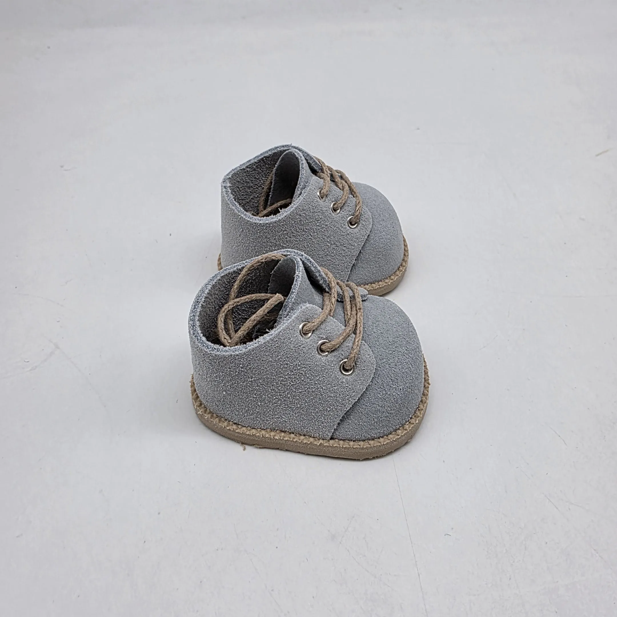 Ботиночки Б-133 натур.замша цв.светло-голубой (38) 5,5см для кукол | 4