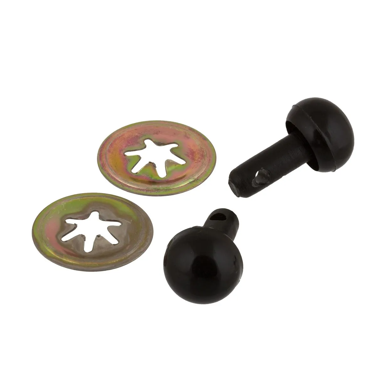 Носик пластиковый с шайбой 12мм цв.черный 1шт. BLN- 12 для кукол | 1