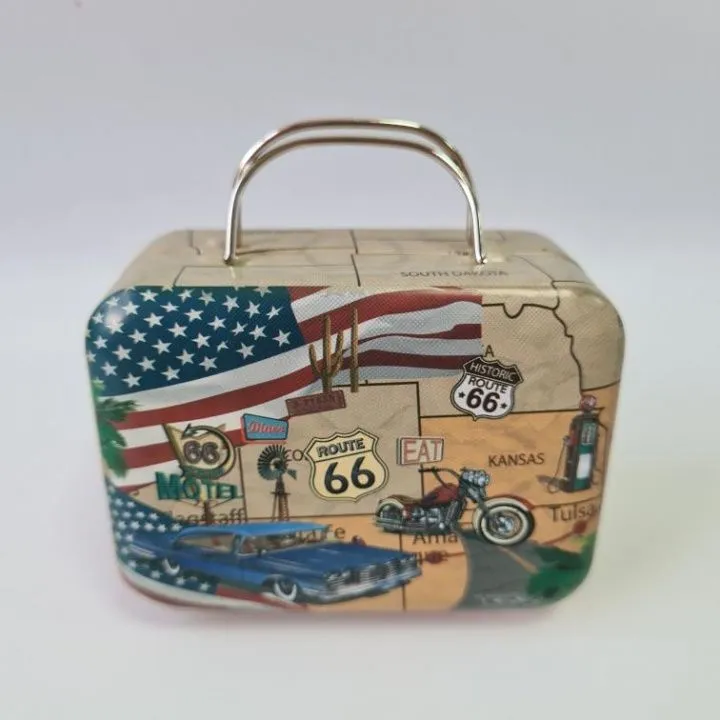 Металлический чемодан Флаг США ЧМ-15 для кукол