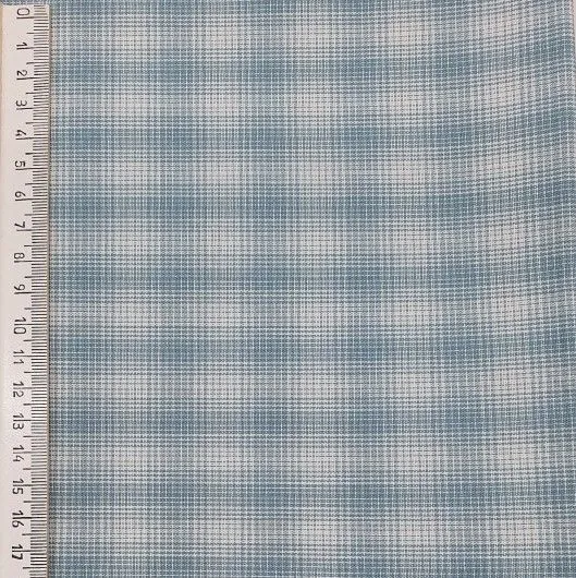 Корейский хлопок фактурный Клетка 36*45см цв.голубой 88-93 NEW для кукол | 1