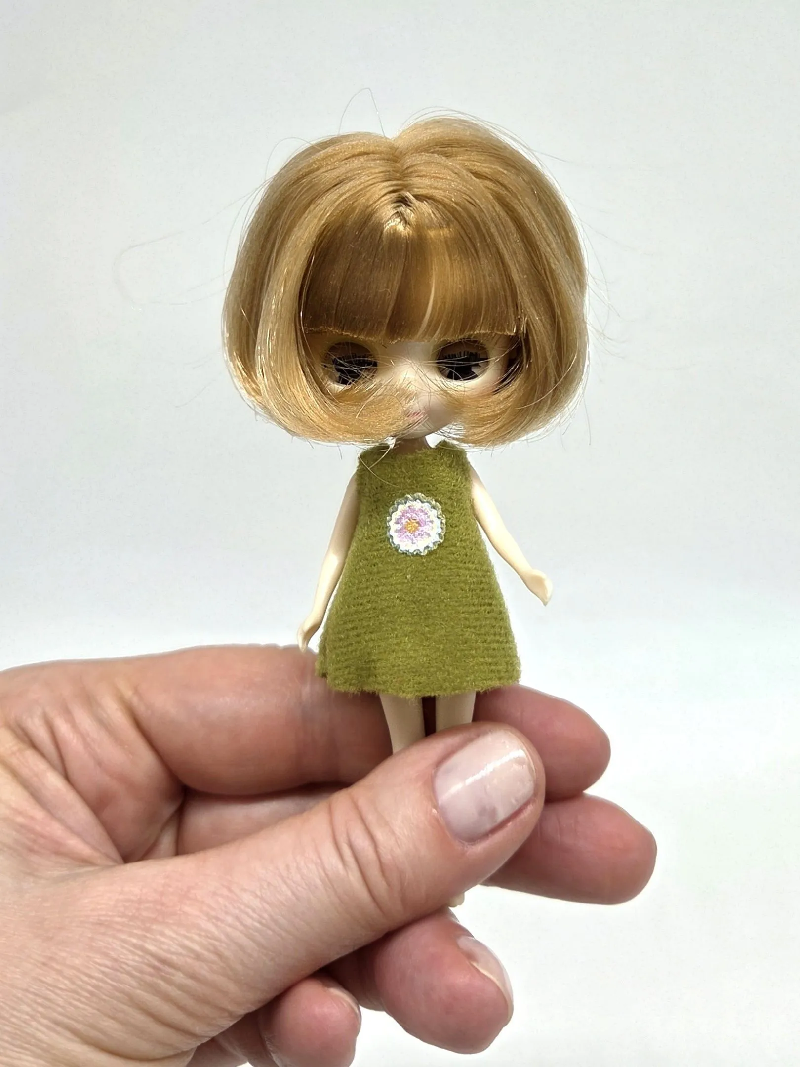 Мини Блайз волосы розоватые для кукол | 2