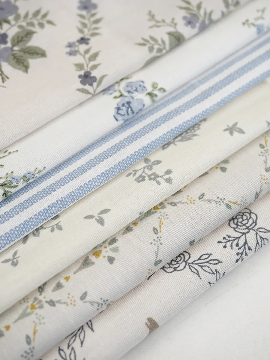 Набор ткани Сатин №2 "Цветочные грани" 45*30см 6шт. 27789 для кукол | 1