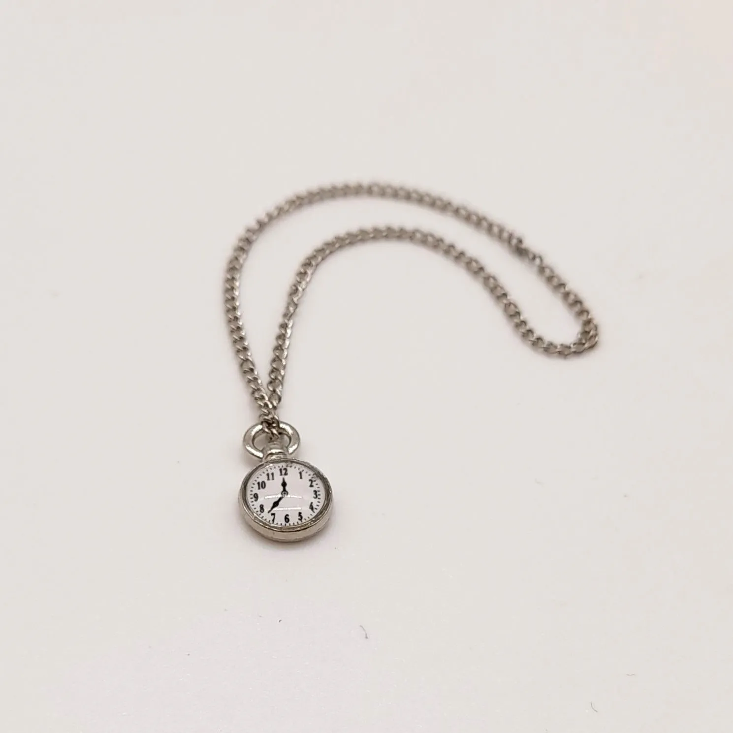 Часы карманные на цепочке d-7мм цв.серебро Ч-03 для кукол | 1