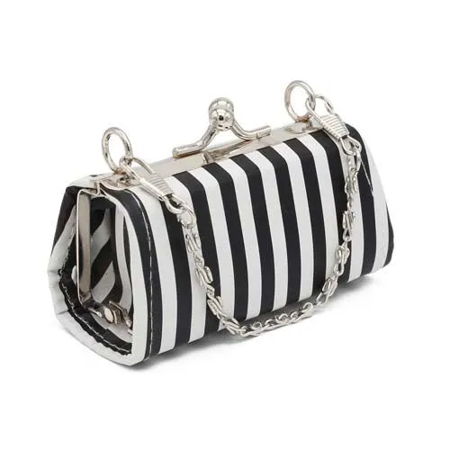 Сумочка полосатая 9,5*4*4,5см цв.черный 3AS-102 для кукол | 1