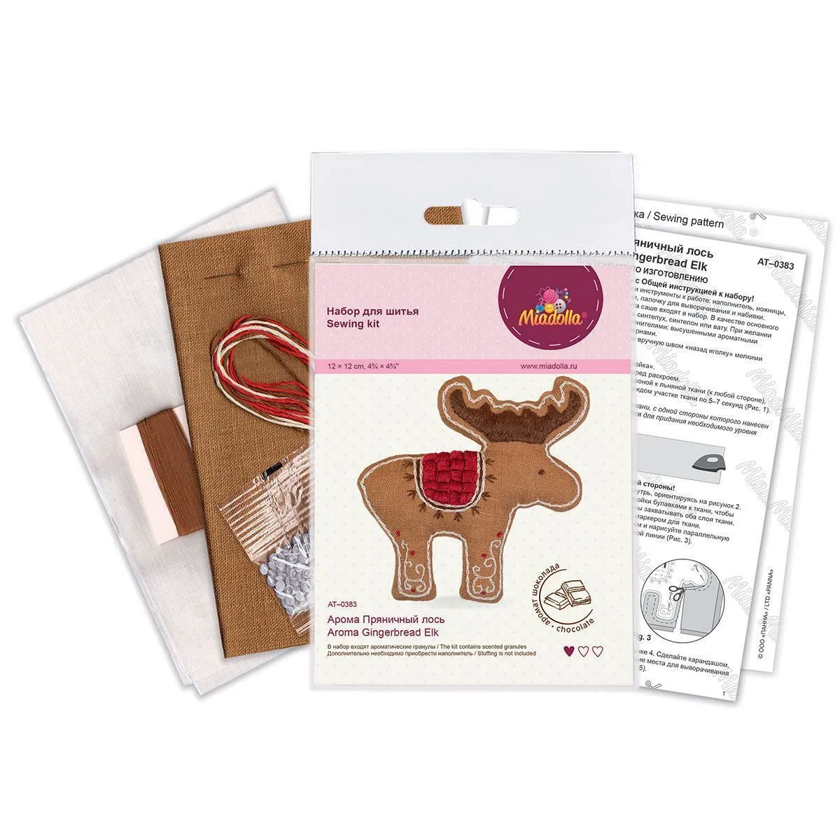 Набор для шитья "Miadolla" AT-0383 Арома Пряничный лось для кукол | 3