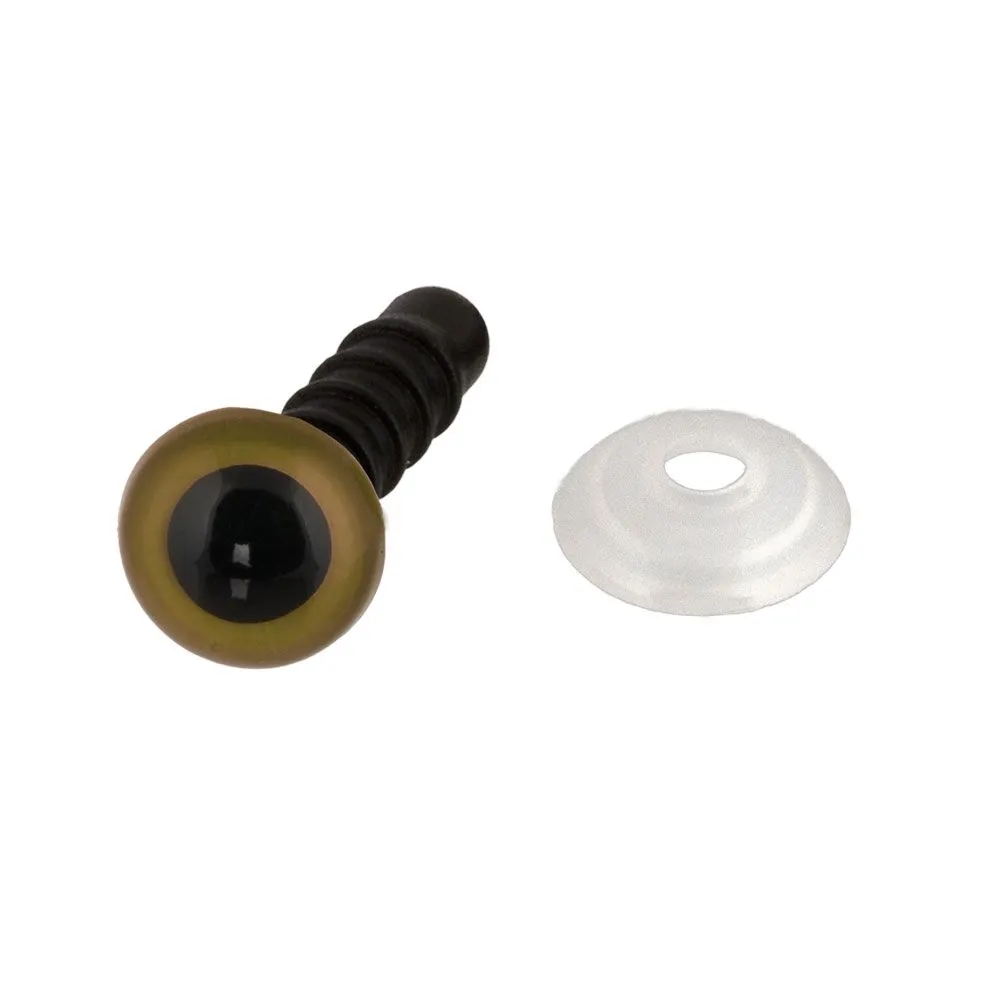 Глаза кристальные с шайбами d-6мм цв.зелёный 2шт. CRE-6 для кукол | 2