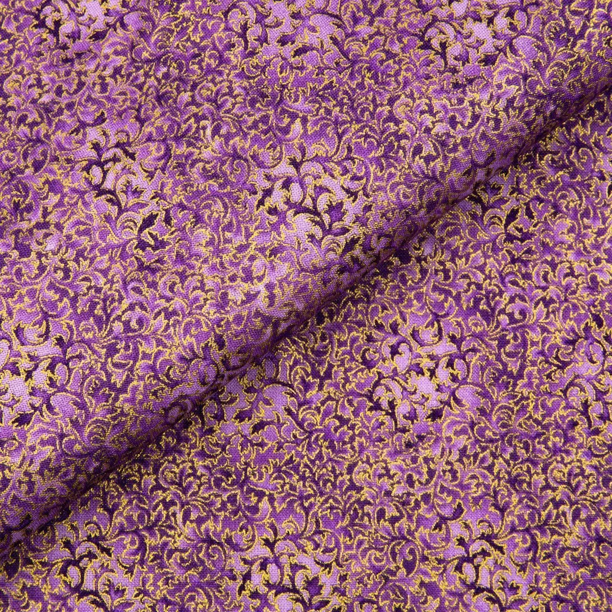 Ткань хлопковая PEPPY FUSIONS 11 METALLIC 50*55см EYJM-6644-20 AMETHYST для кукол | 2