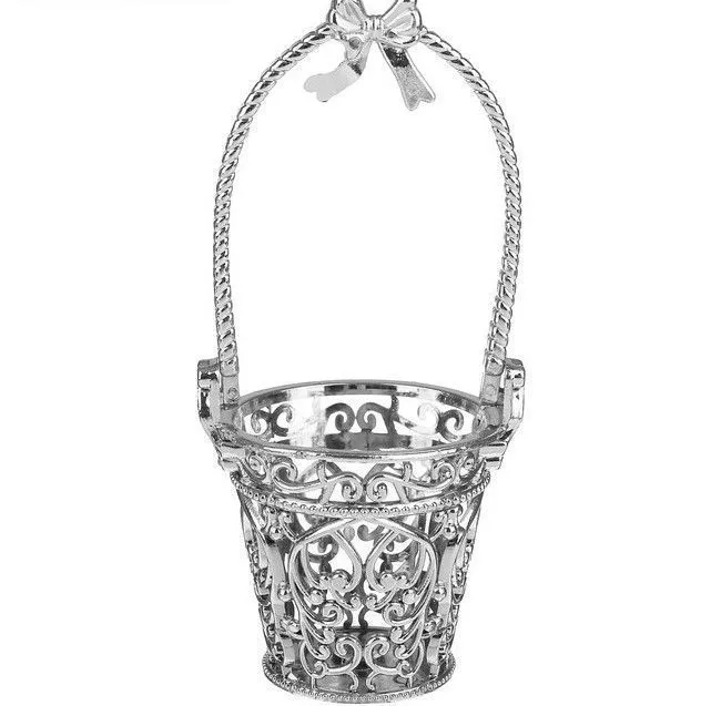 Ведерко ажурное цв.серебро 5*5*5,5см 4291832 для кукол