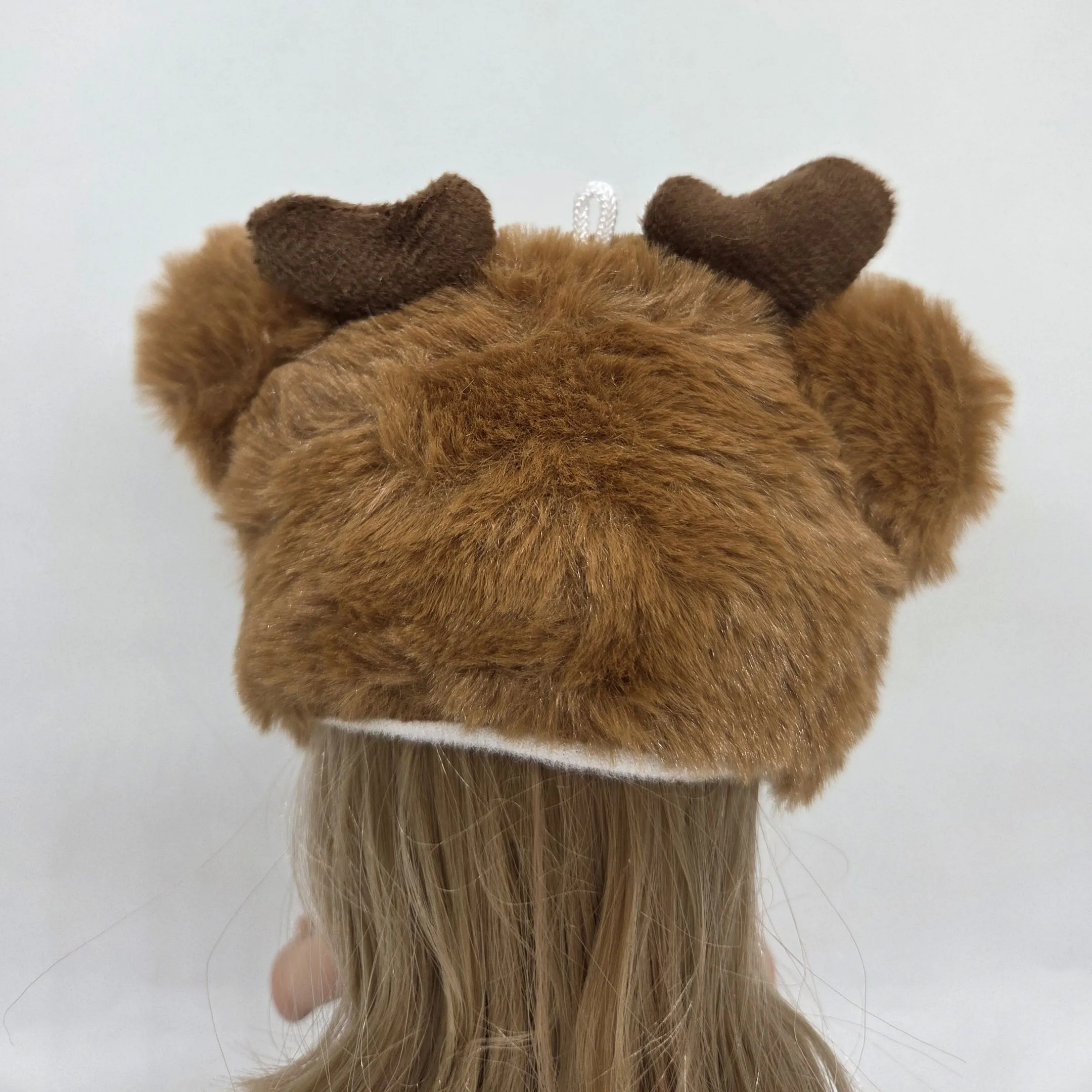 Шапочка плюшевая для кукол Олень обхват 23см 278-08 для кукол | 4