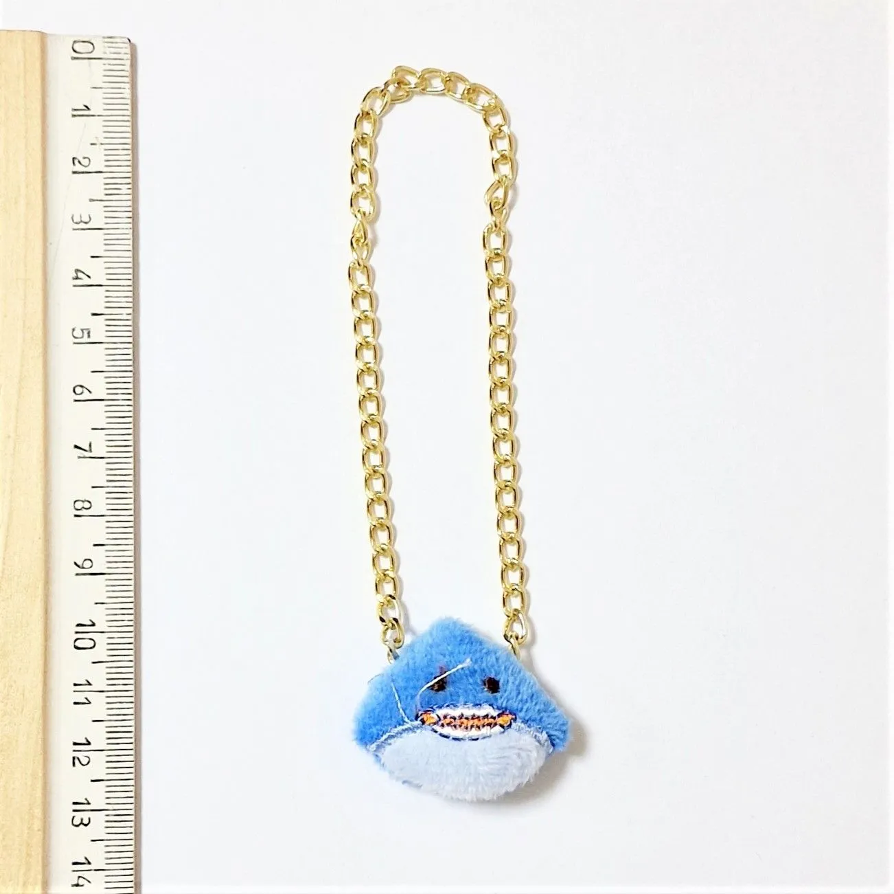 Сумка велюр Акула на цепочке цв.голубой (01) 3,5*3см С-97 для кукол | 1