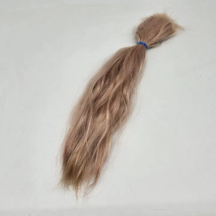 Пряди козочки 10гр цв.бежевый с розовым оттенком дл.22см ПР-45 для кукол