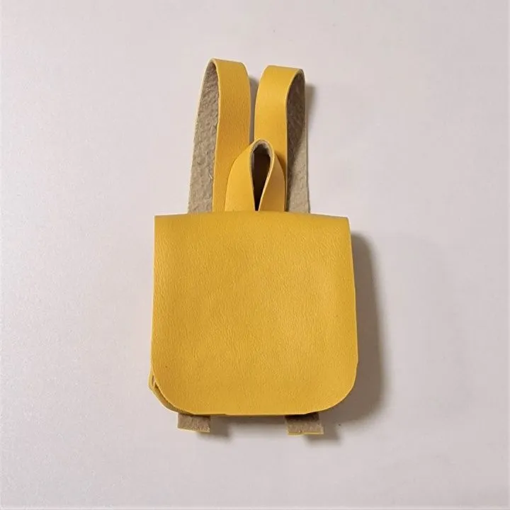 Рюкзак искусств.кожа 5*5*2см цв.горчица (003) Р-38 для кукол