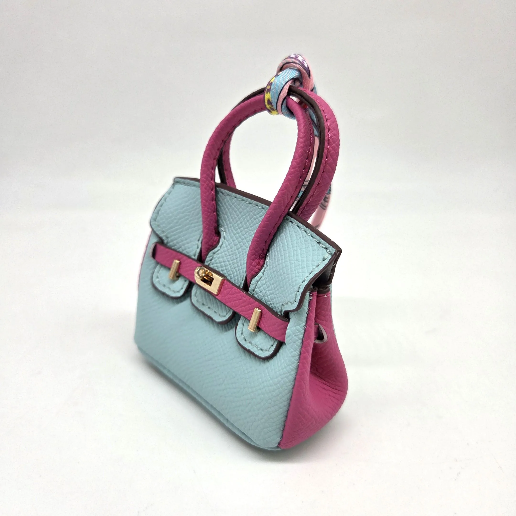 Сумка 7*7,5*3см цв.бирюза/фуксия (19) С-156 для кукол | 2