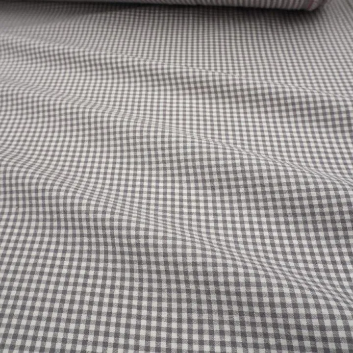 Варёный (стираный) хлопок Мелкая клетка цв.темно-серый 50*50см 28136 для кукол