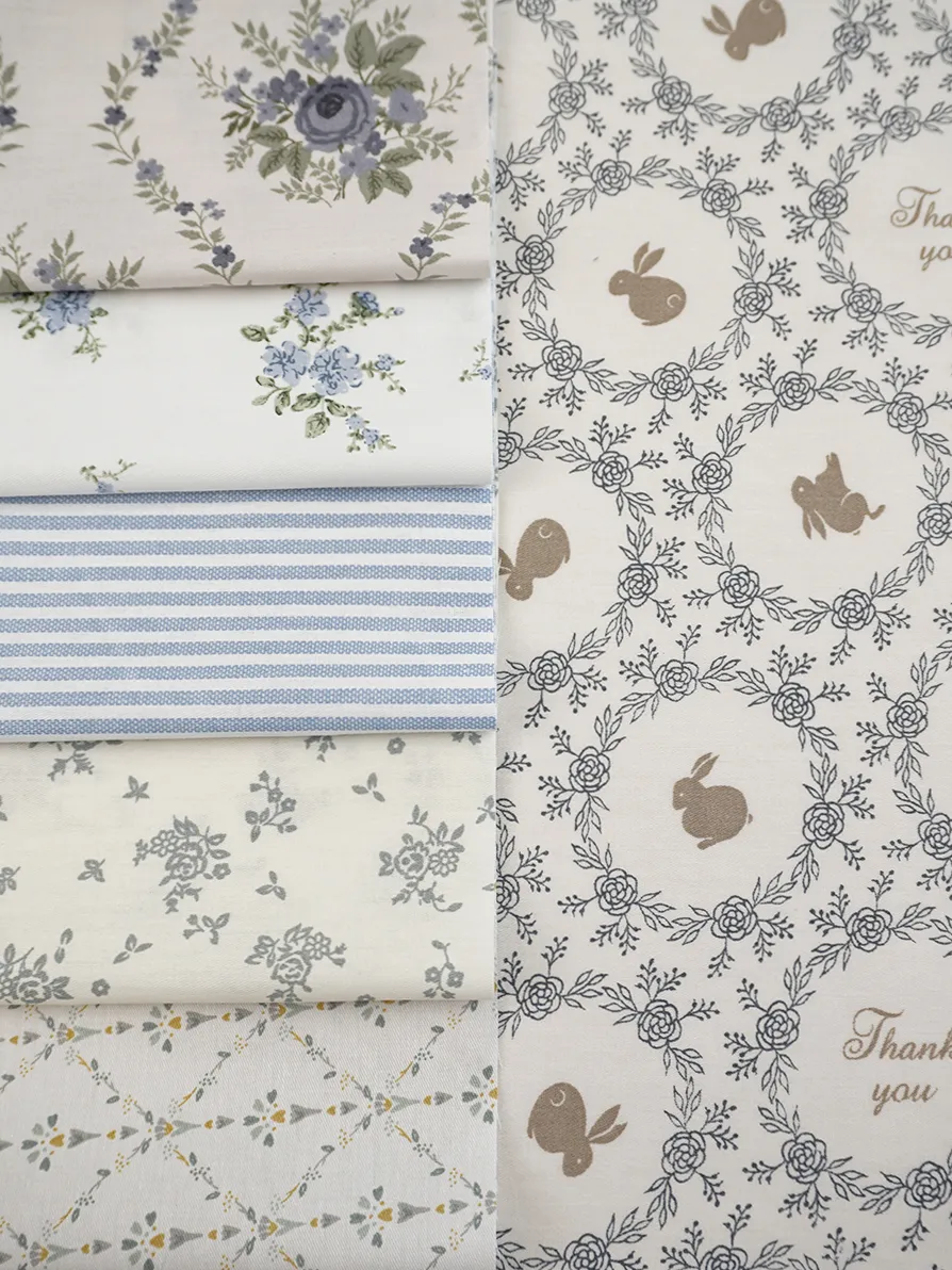 Набор ткани Сатин №2 "Цветочные грани" 45*30см 6шт. 27789 для кукол | 4